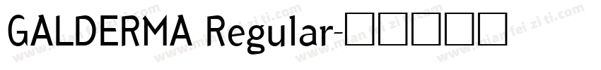 GALDERMA Regular字体转换